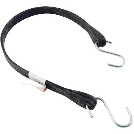 Erickson 5/8 In. x 24 In. Hook-to-Hook Rubber Industrial EDPM Tarp Strap, Black 06703